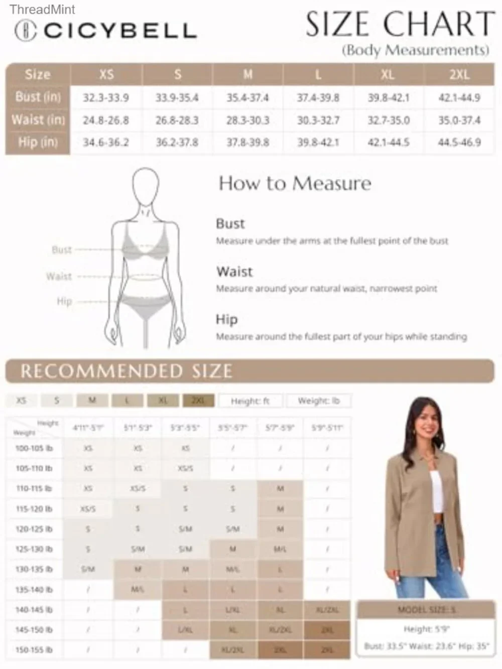 Cicy Bell Womens Casual Business Blazer Long Sleeve Open Front Notch Jacket